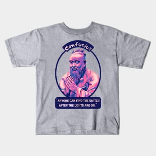 Confucius Portrait and Quote Kids T-Shirt